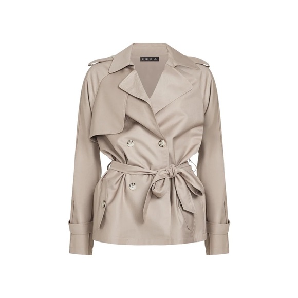 Lioness CROPPED TRENCHEROUS COAT | MUSHROOM A00 - Picture 5 of 7